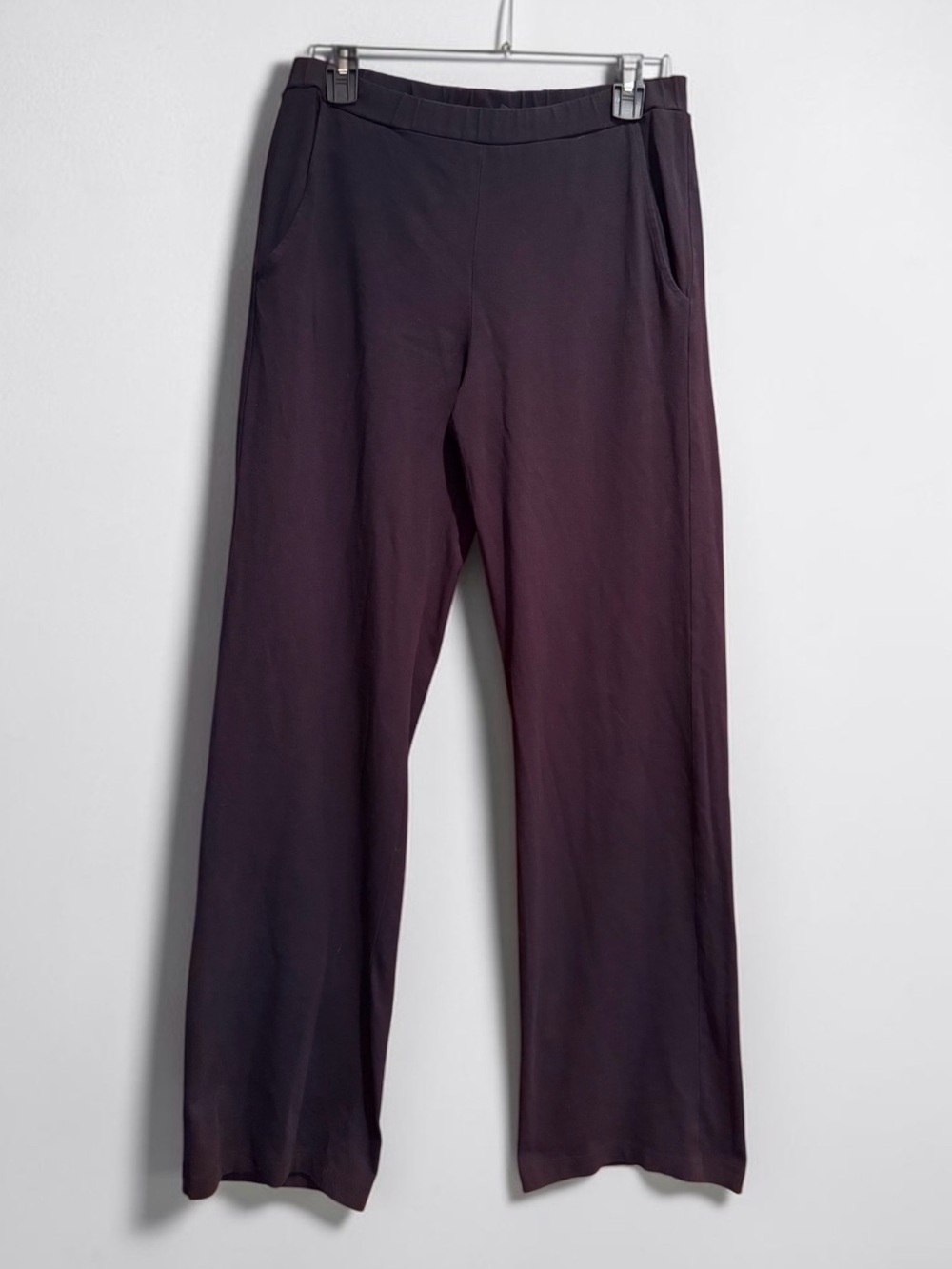 Zaggora Women’s Size 8 Black Pull On Pants Organic Cotton Stretch Straight Leg